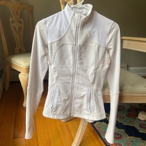 White/Nude Checkered Lululemon Define Jacket